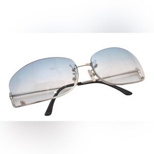 AUTHENTIC PRADA VINTAGE SUNGLASSES TITANIUM SPR51D BLUE 3651I